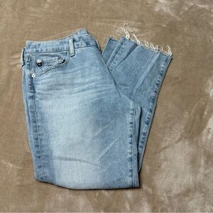 AG Adriano Goldschmied The Nolan Ankle Raw Hem Jeans Size 32
